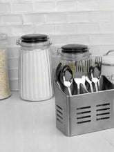 Load image into Gallery viewer, Dual Compartment Stainless Steel Cutlery Holder