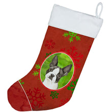 Load image into Gallery viewer, Christmas Snowflakes Boston Terrier Christmas Stocking