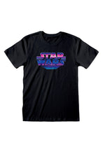 Load image into Gallery viewer, Star Wars Unisex Adult 80s Logo T-Shirt (Black)