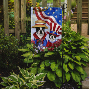 Boston Terrier USA Garden Flag 2-Sided 2-Ply