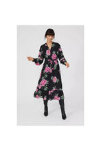 Load image into Gallery viewer, Womens/Ladies Floral Trim Detail Midi Dress