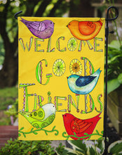 Load image into Gallery viewer, Welcome Good Friends Inspirational Garden Flag 2-Sided 2-Ply