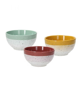 Tognana by Widgeteer Louise Layers Multicolor Stoneware Bowls, Set of 6