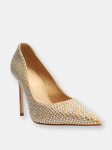 Lou Crystal Nubuck & Rhinestones Pump