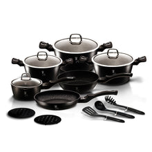 Load image into Gallery viewer, Berlinger Haus 15-Piece Kitchen Cookware Set Black Collection