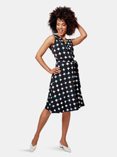 Load image into Gallery viewer, Felicity Sleveless Ruffle Perfect Wrap Dress in Midnight Moon