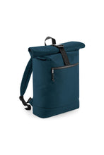 Load image into Gallery viewer, BagBase Unisex Recycled Roll-Top Backpack (Petrol) (One Size)