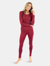 Load image into Gallery viewer, Womens Neutral Solid Color Thermal Pajamas