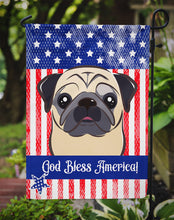 Load image into Gallery viewer, 11 x 15 1/2 in. Polyester American Flag and Fawn Pug Garden Flag 2-Sided 2-Ply