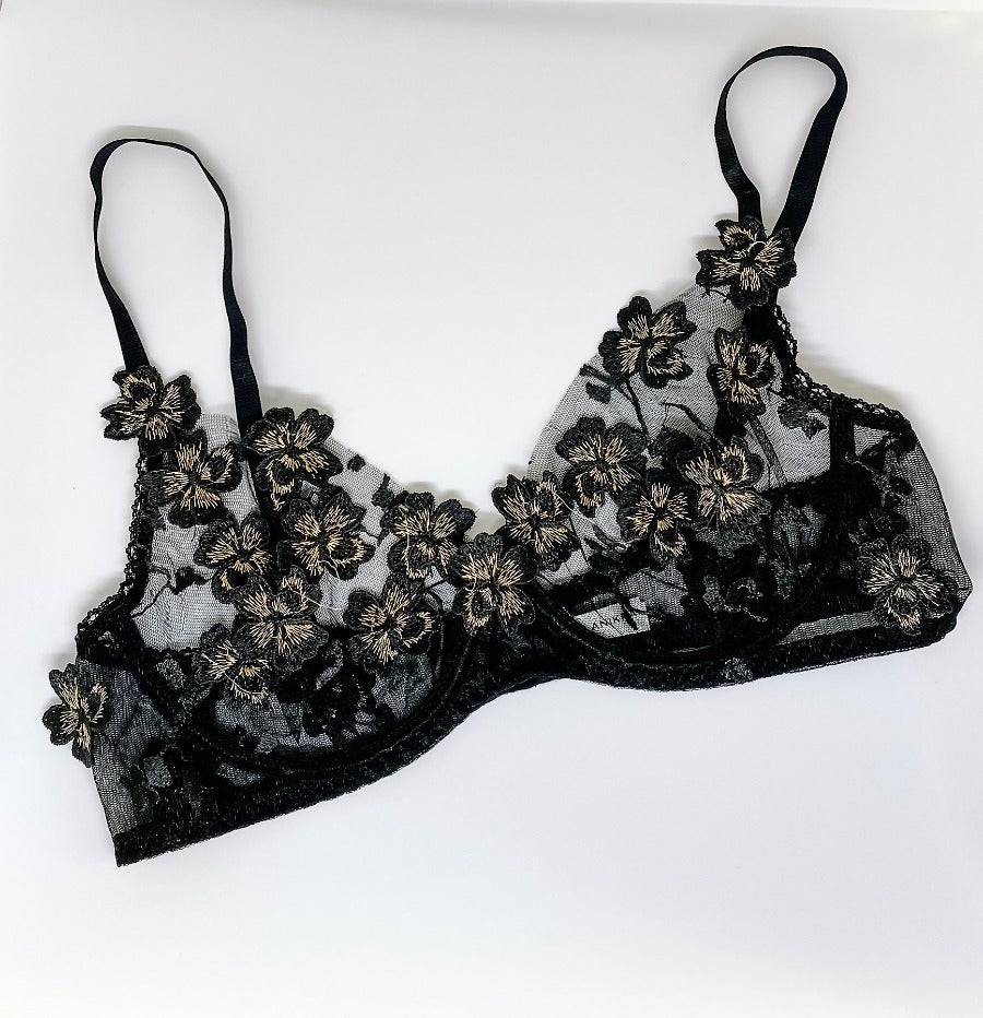 Ornella Black Underwire Bralette