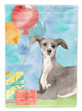 Load image into Gallery viewer, 11 x 15 1/2 in. Polyester Happy Birthday Italian Greyhound Garden Flag 2-Sided 2-Ply