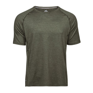 Tee Jays Mens Cool Dry Short Sleeve T-Shirt (Olive Melange)