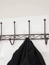 Load image into Gallery viewer, Steel Over the Door 6 Hook Hanging Rack, Bronze