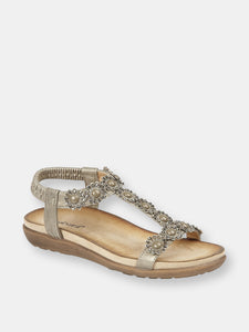 Womens/Ladies Giovanna Sandals - Pewter