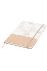 Bullet Two Tone A5 Marble Notebook (Brown) (One Size)