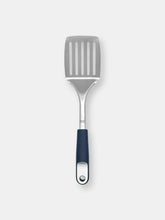 Load image into Gallery viewer, Michael Graves Design Comfortable Grip Stainless Steel Slotted Spatula, Indigo