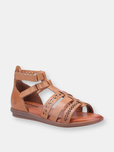 Womens/Ladies Nicola Leather Sandals (Tan)