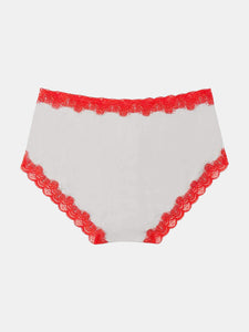 Soft Silks With Contrast Lace Panties