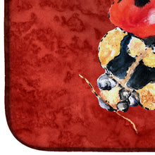Load image into Gallery viewer, 14 in x 21 in Lady Bug on Deep Red Dish Drying Mat