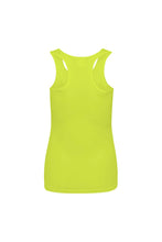 Load image into Gallery viewer, Just Cool Girlie Fit Sports Ladies Vest / Tank Top (Electric Yellow)