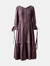 Load image into Gallery viewer, Lennox Dress in Antique Plum Linen