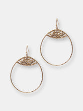 Load image into Gallery viewer, Gold Wire Beaded Hoop Earring