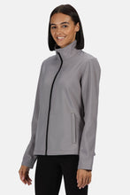 Load image into Gallery viewer, Regatta Standout Womens/Ladies Ablaze Printable Soft Shell Jacket (Rock Grey/Black)