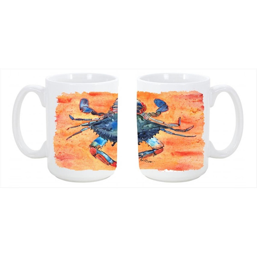 Crab Ceramic Coffee Mug 15 oz.