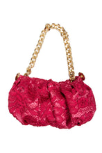 Load image into Gallery viewer, Gold Chain Embellished Fuchsia Mini Bag