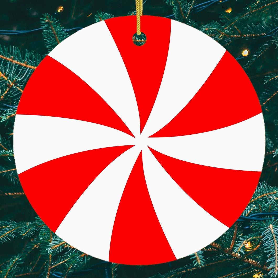 Peppermint Swirl Christmas Ornament