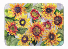 Load image into Gallery viewer, 19 in x 27 in Sunflowers Machine Washable Memory Foam Mat