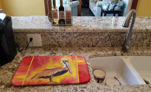 14 in x 21 in Brown Pelican Hot and Spicy Dish Drying Mat