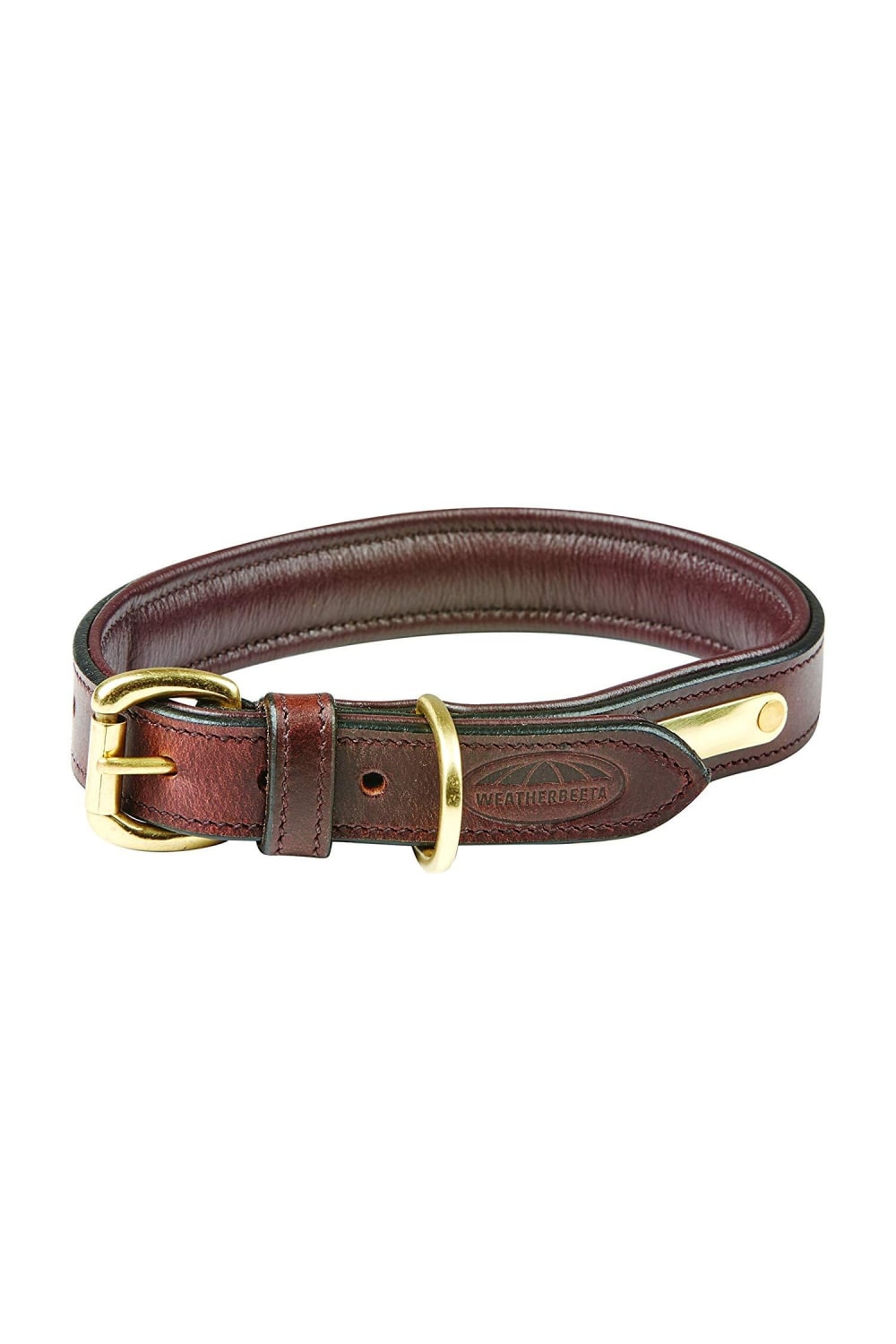 Weatherbeeta Padded Leather Dog Collar (Brown) (XL)