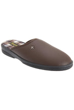 Load image into Gallery viewer, Mens Dwight Outdoor Sole Mule Slippers (Brown)