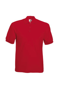 Mens 65/35 Pique Short Sleeve Polo Shirt (Red)
