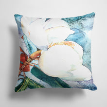 Load image into Gallery viewer, 14 in x 14 in Outdoor Throw PillowFlower - Magnolia Fabric Decorative Pillow