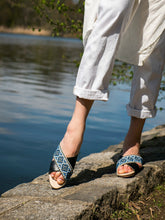 Load image into Gallery viewer, The Blue Tatreez Cross Sandal
