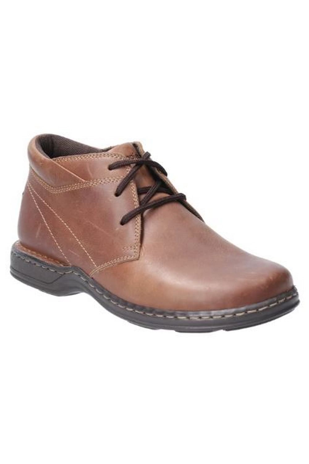 Reggie Mens Lace Up Leather Shoe - Brown