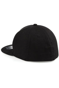 Beechfield Mens Flat Peak Rapper Cap (Black)