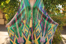 Load image into Gallery viewer, Gatsby Rouge Sequin Caftan Kaftan Dress