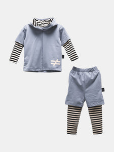 Blue Zebra Print Outfit