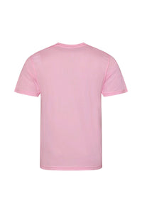 Just Cool Mens Performance Plain T-Shirt (Baby Pink)