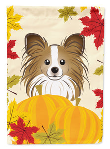 11 x 15 1/2 in. Polyester Papillon Thanksgiving Garden Flag 2-Sided 2-Ply