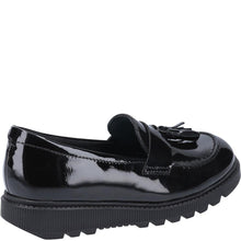 Load image into Gallery viewer, Hush Puppies Girls Karen Patent Leather Loafers (Black)