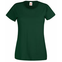 Load image into Gallery viewer, Ladies/womens Lady-Fit Valueweight Short Sleeve T-Shirt - Bottle Green