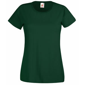 Ladies/womens Lady-Fit Valueweight Short Sleeve T-Shirt - Bottle Green