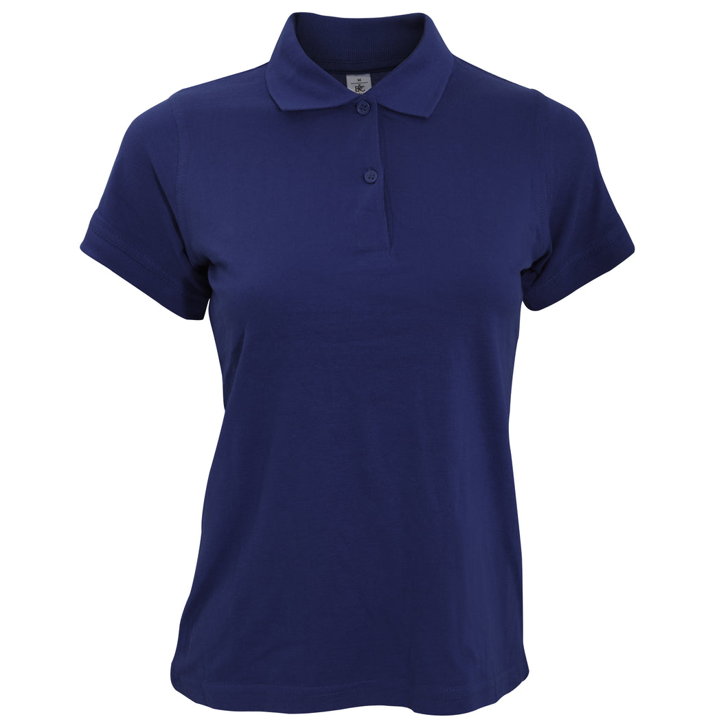 B&C Safran Pure Ladies Short Sleeve Polo Shirt (Navy Blue)