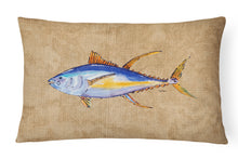 Load image into Gallery viewer, 12 in x 16 in  Outdoor Throw Pillow Tuna Fish Canvas Fabric Decorative Pillow