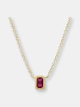 Load image into Gallery viewer, Mixed Shapes Gemstone Bezel Pendant Necklace