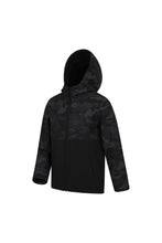 Load image into Gallery viewer, Childrens/Kids Exodus Camo Soft Shell Jacket - Black